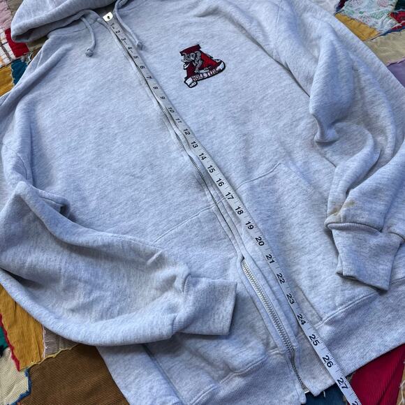 Vintage Jerzees Alabama Grey Full Zip Hoodie Large / XL - Picture 5 of 8